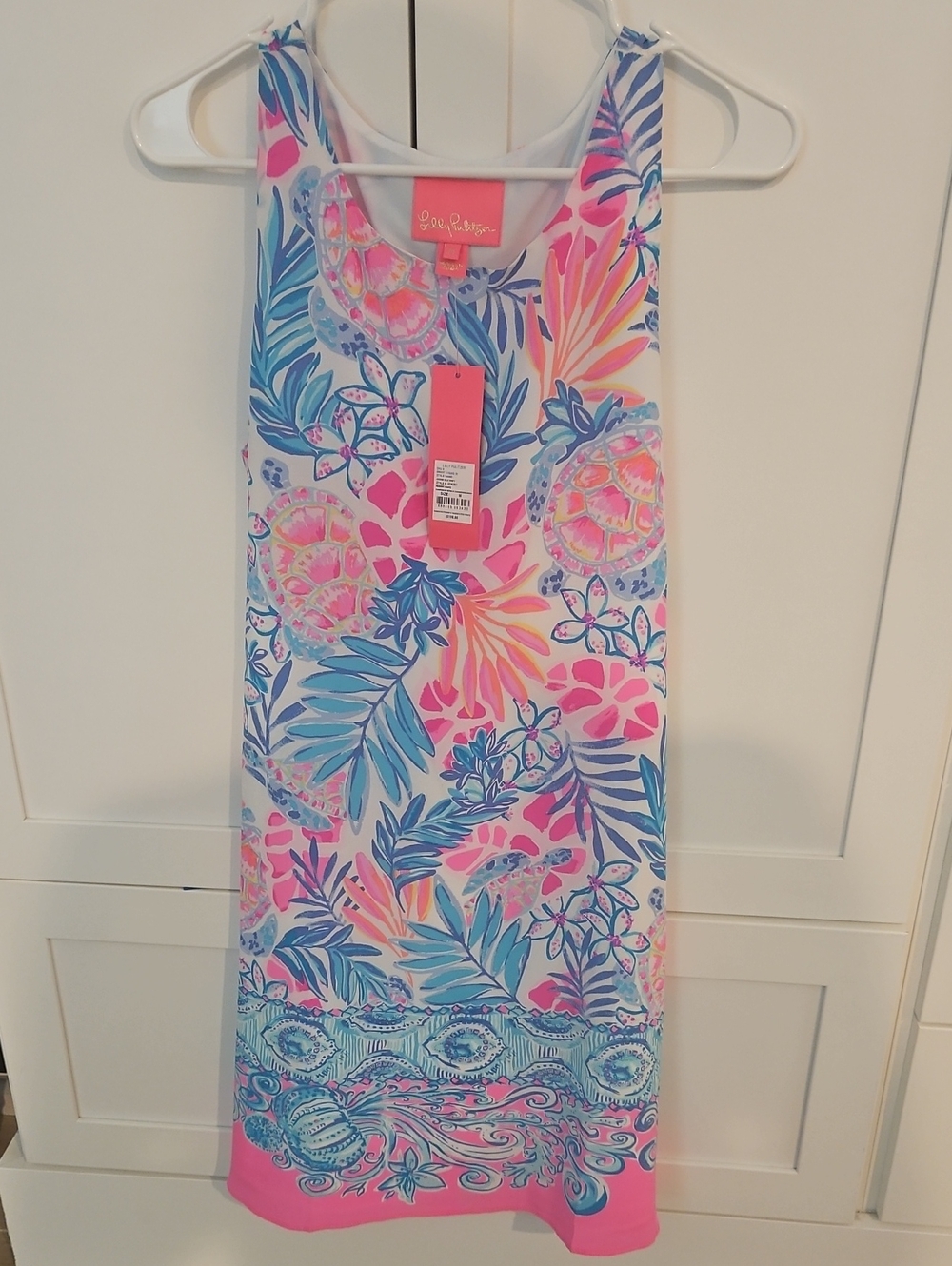 Lilly Pulitzer Pink, Blue & Coral Tropical Tank Dress